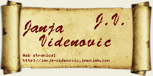 Janja Videnović vizit kartica